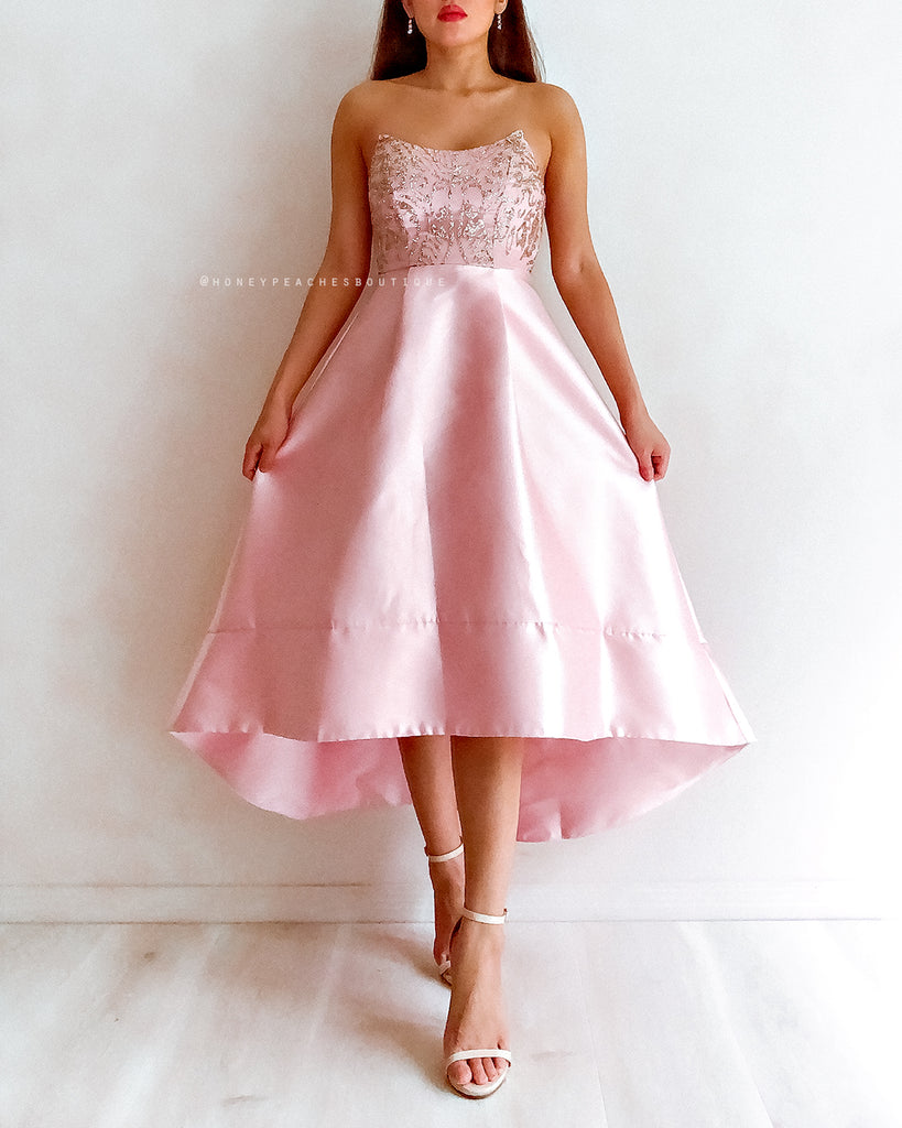 Everly Glitter Dress - Pink