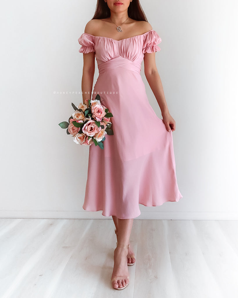 Dinah Midi Dress - Blush