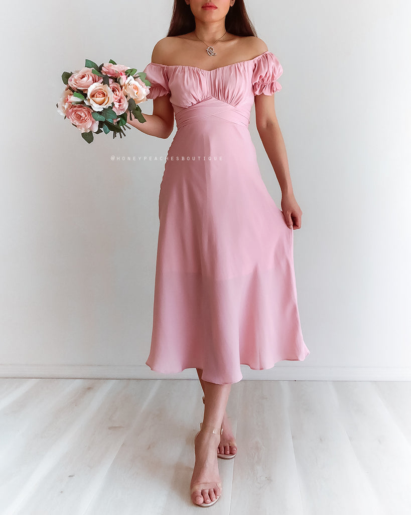 Dinah Midi Dress - Blush