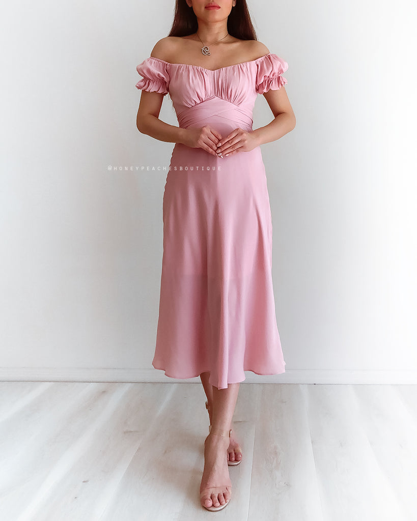 Dinah Midi Dress - Blush