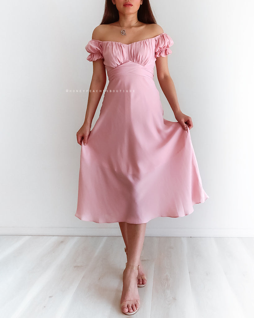 Dinah Midi Dress - Blush