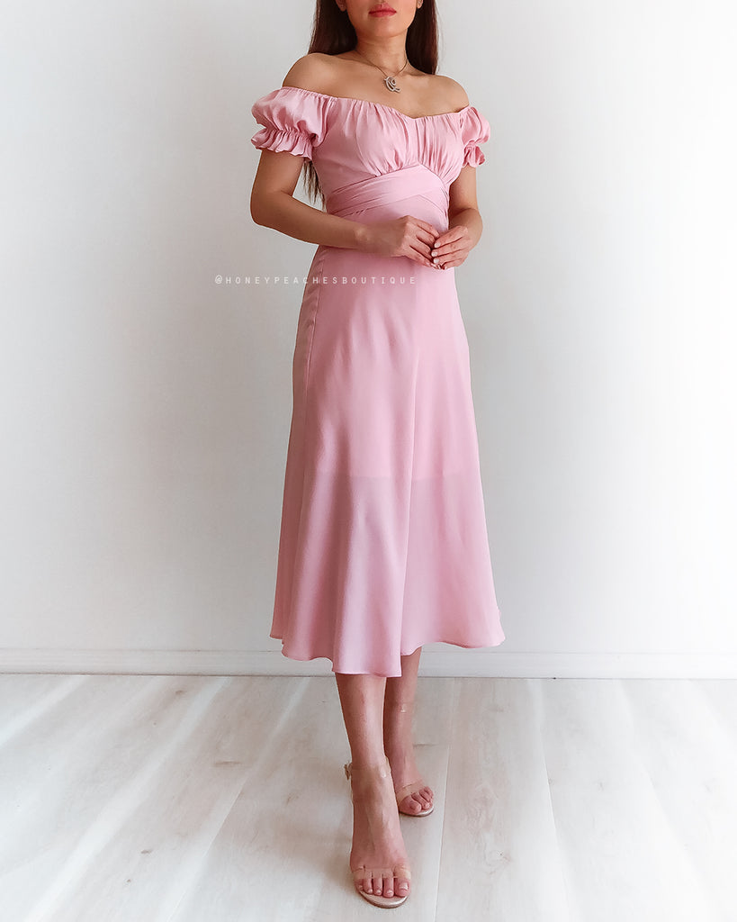 Dinah Midi Dress - Blush