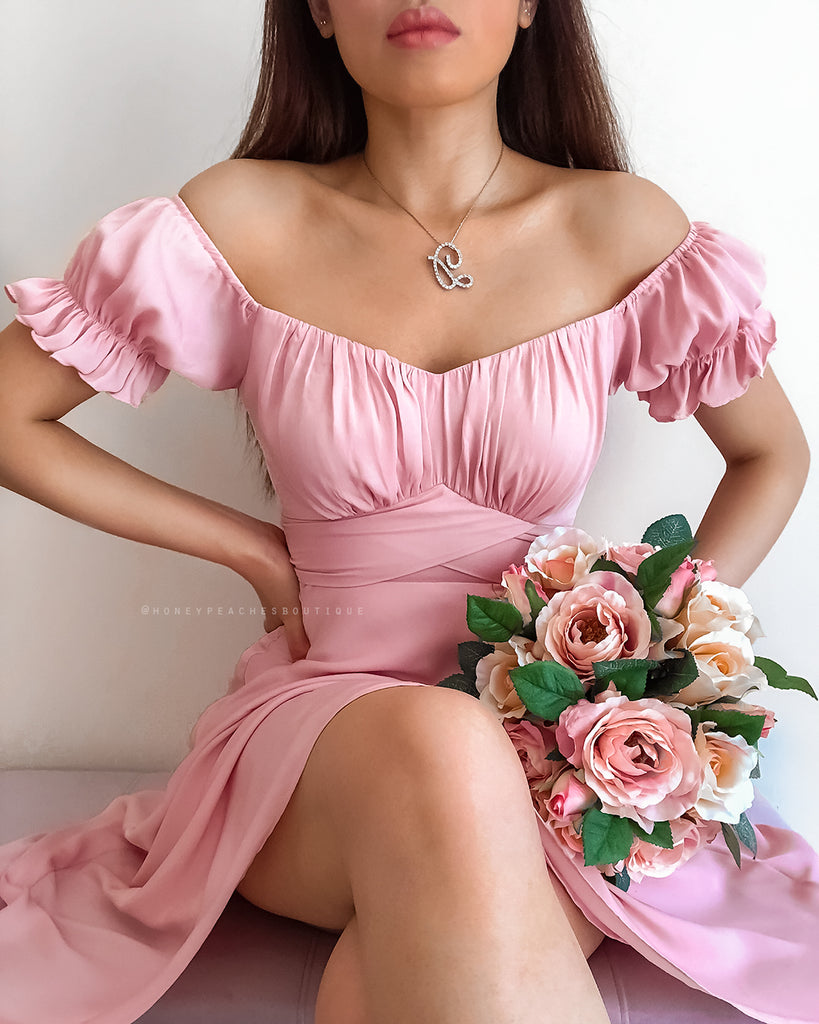 Dinah Midi Dress - Blush