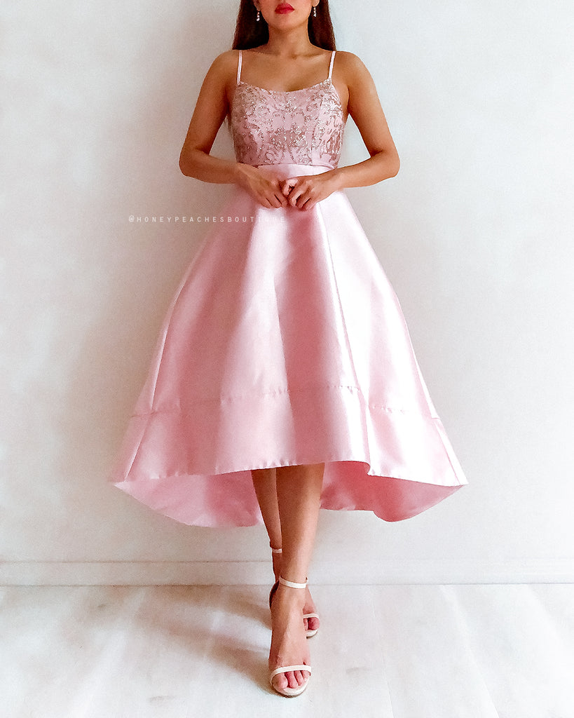 Everly Glitter Dress - Pink