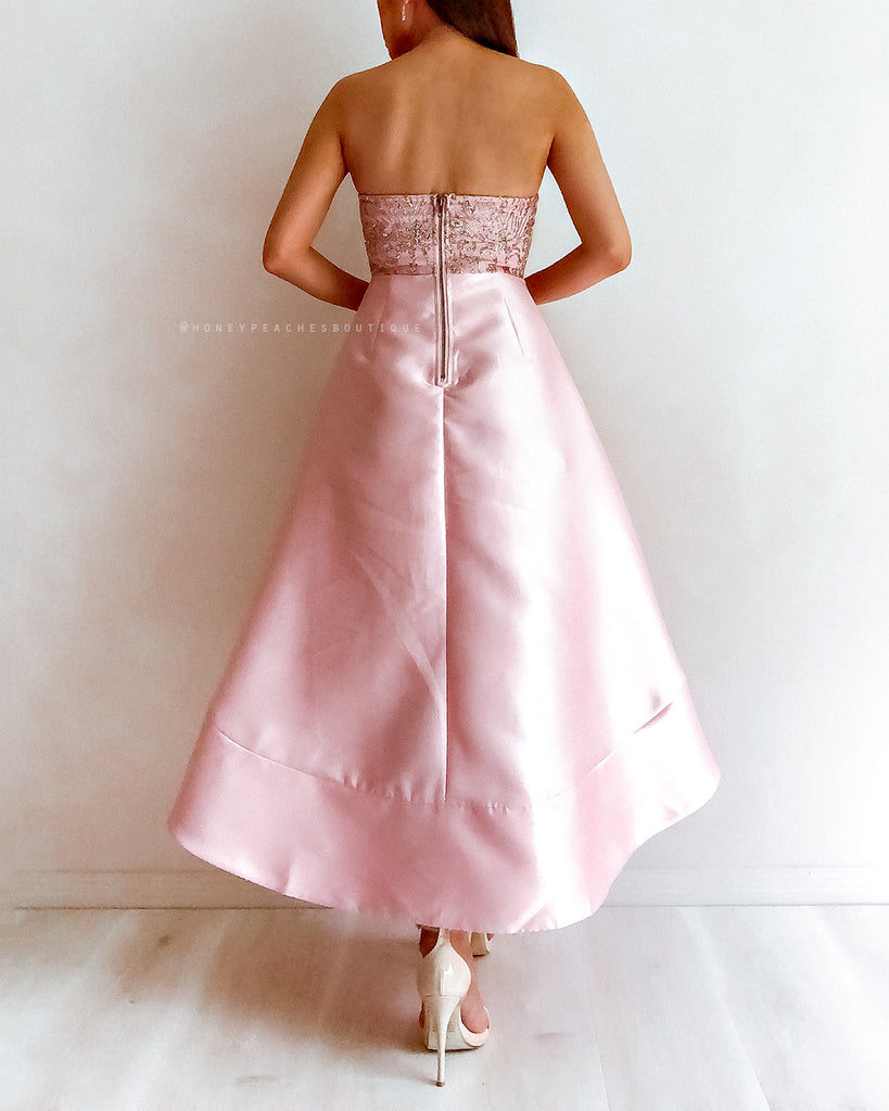 Everly Glitter Dress - Pink