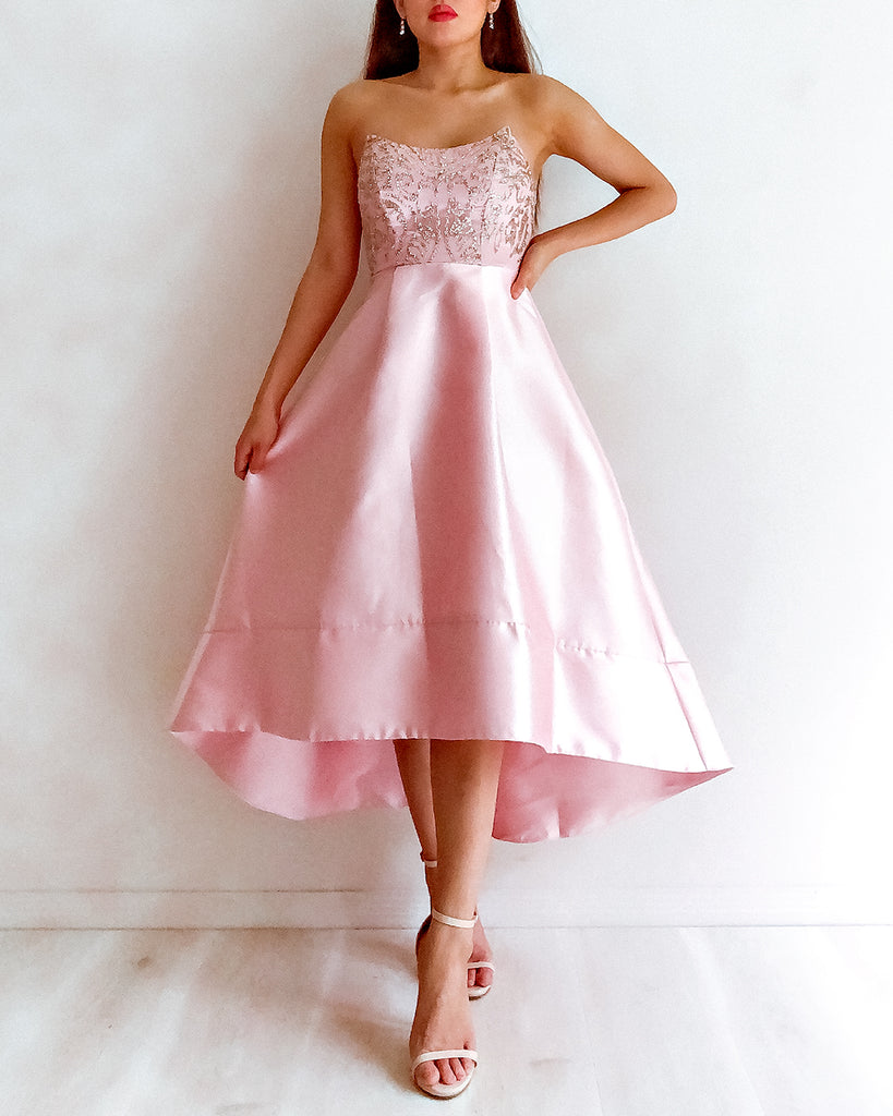 Everly Glitter Dress - Pink