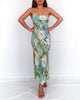 Sasha Midi Dress - Mint Multi Print
