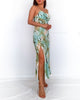 Sasha Midi Dress - Mint Multi Print