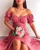 Dinah Midi Dress - Dark Rose