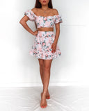 Ashleigh Two Piece Dress Set - Pink Floral
