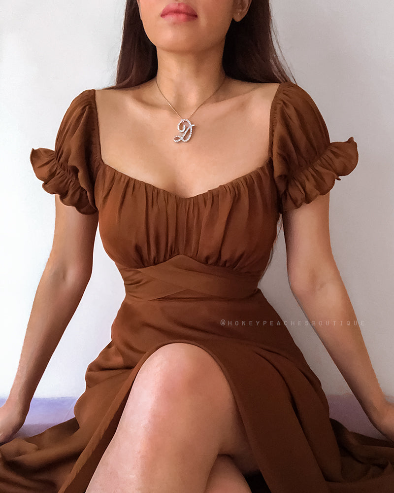 Dinah Midi Dress - Chocolate