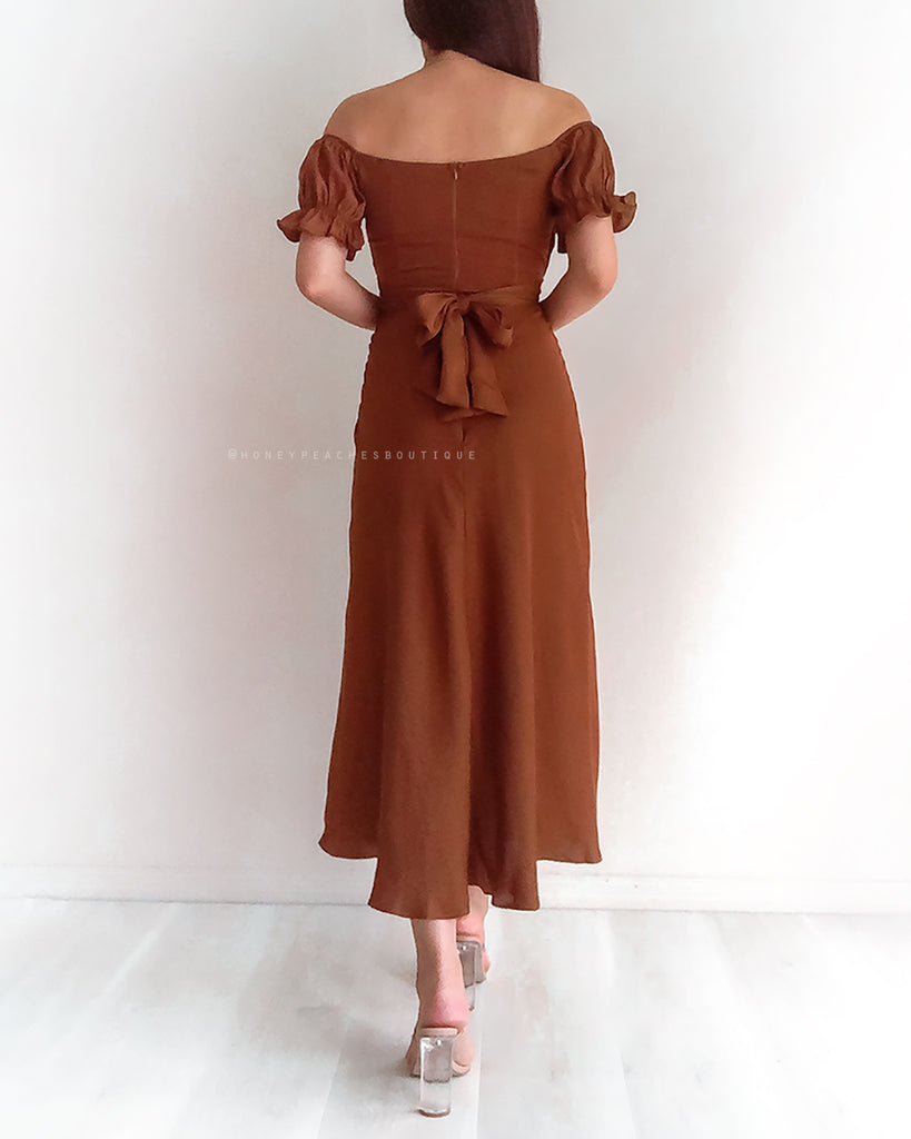 Dinah Midi Dress - Chocolate