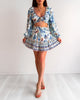 Rey Two Piece Dress Set - Blue Floral