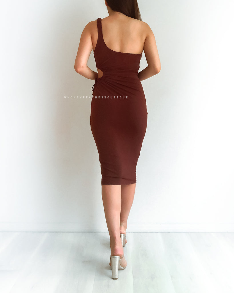 Quinn Midi Dress - Chocolate