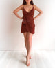 Promise Mini Wrap Dress - Chocolate