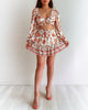 Rey Two Piece Dress Set - Rust Floral
