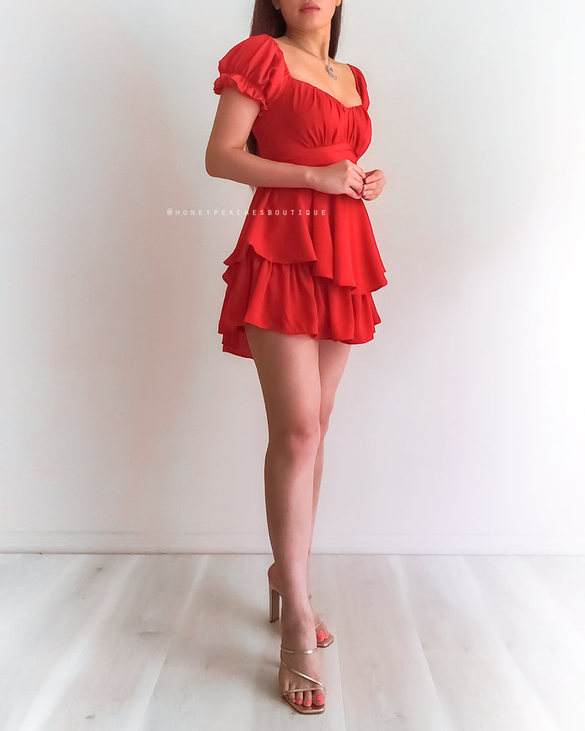 Eleni Playsuit - Red