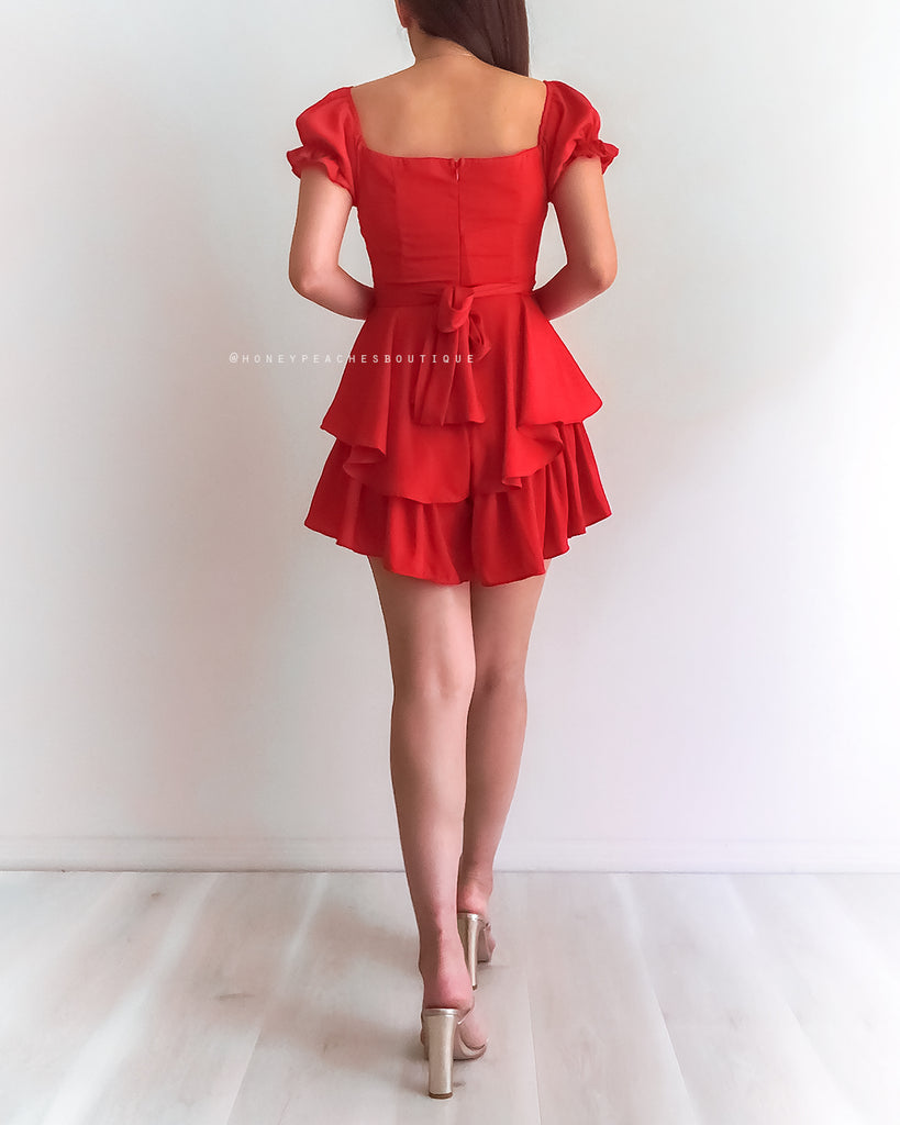 Eleni Playsuit - Red