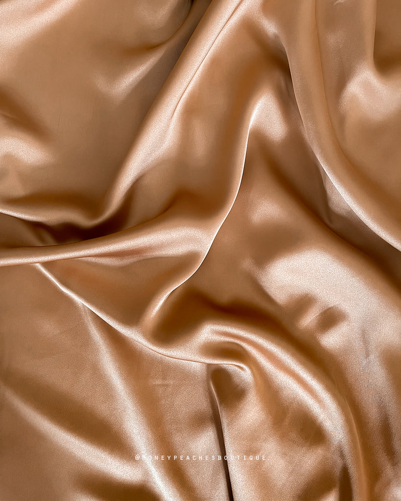 Bridesmaid Fabric Swatch - Luxe Satin - Gold
