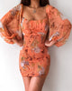 Molly Mini Dress - Apricot Floral