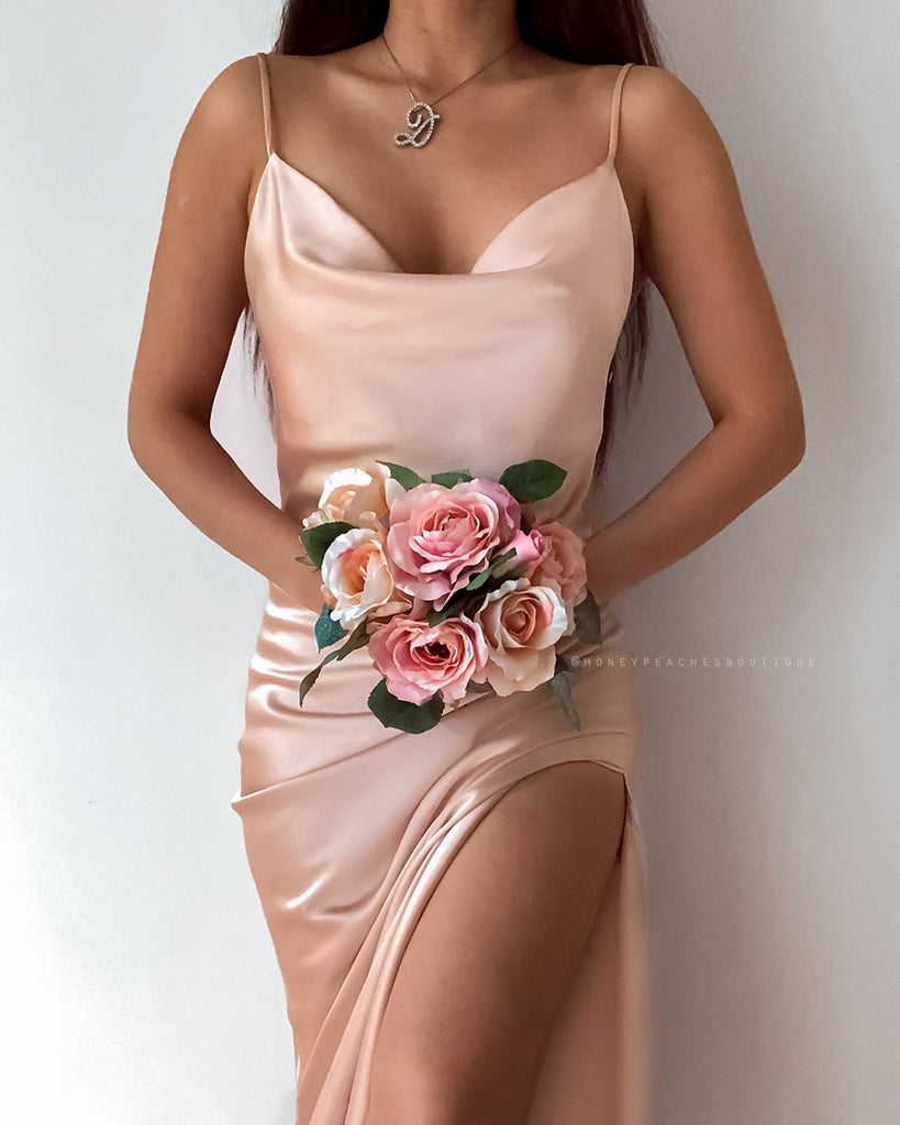 Emery Midi Dress - Pink Champagne