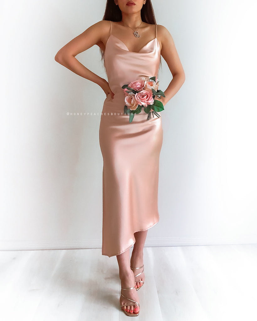 Emery Midi Dress - Pink Champagne