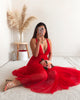 Dior Tulle Midi Dress - Red