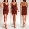 Promise Mini Wrap Dress - Chocolate