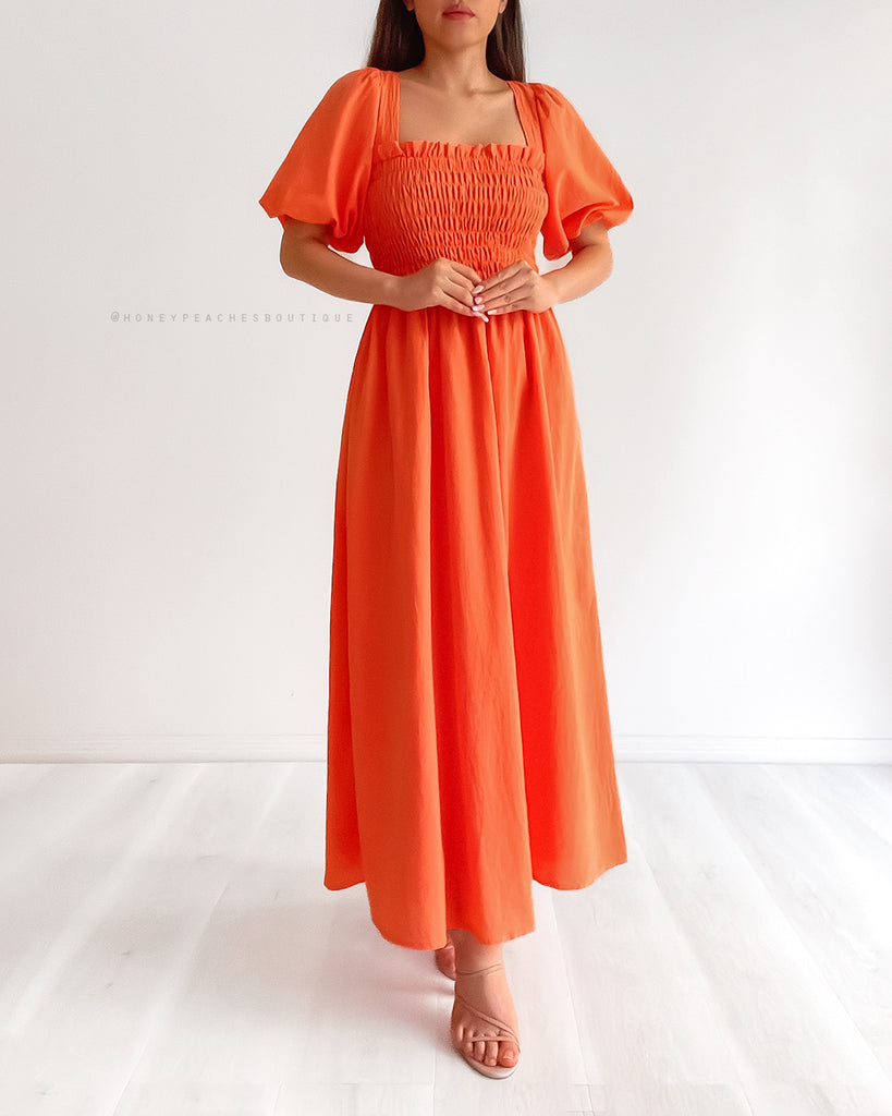 Islay Midi Dress - Orange