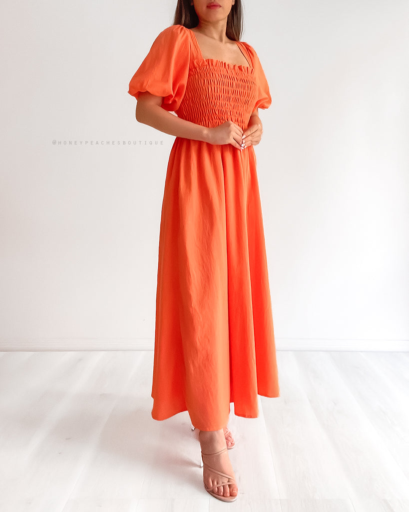 Islay Midi Dress - Orange