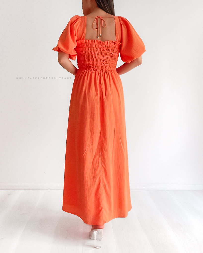 Islay Midi Dress - Orange