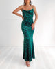 Lionell Maxi Dress - Emerald Zebra Print