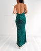 Lionell Maxi Dress - Emerald Zebra Print