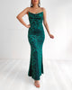 Lionell Maxi Dress - Emerald Zebra Print