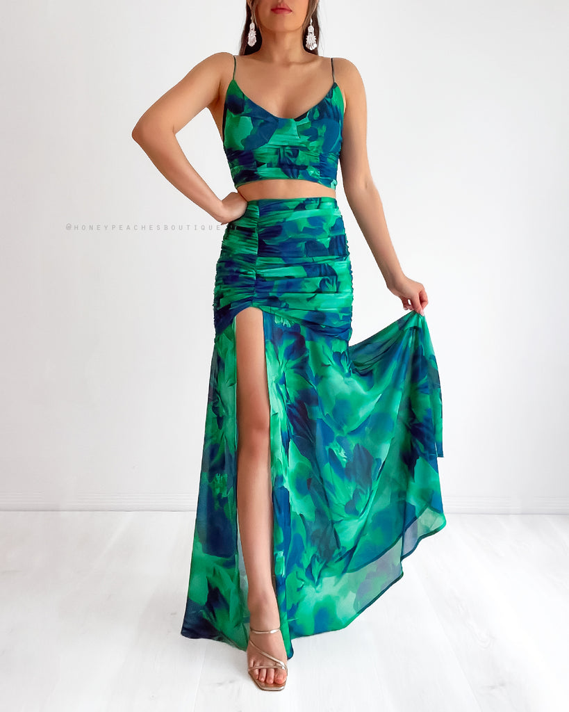 Calista Maxi Skirt - Green