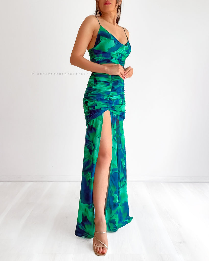 Calista Maxi Skirt - Green