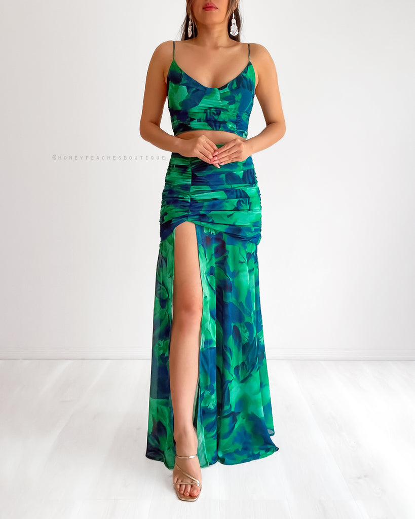 Calista Maxi Skirt - Green