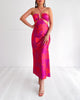 Orchid Midi Dress - Fuchsia