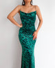 Lionell Maxi Dress - Emerald Zebra Print