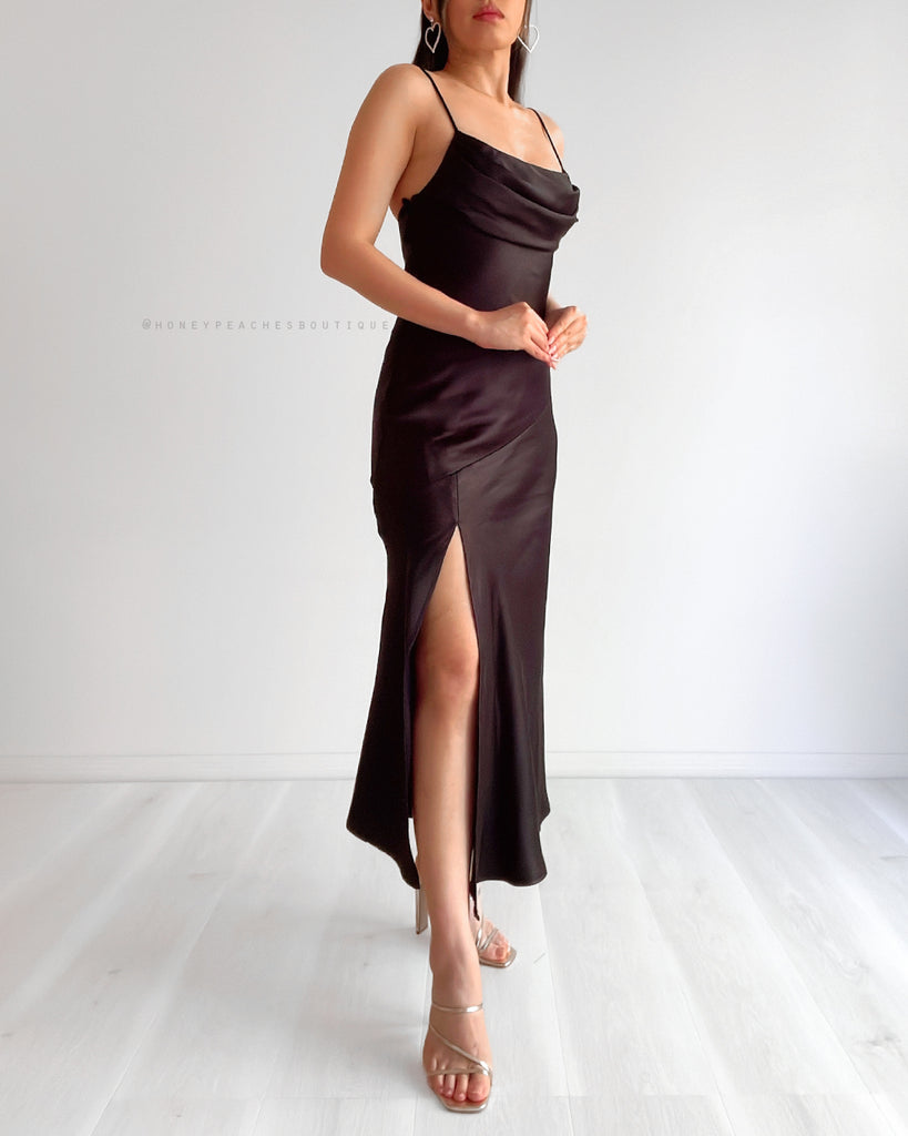 Davina Midi Dress - Black