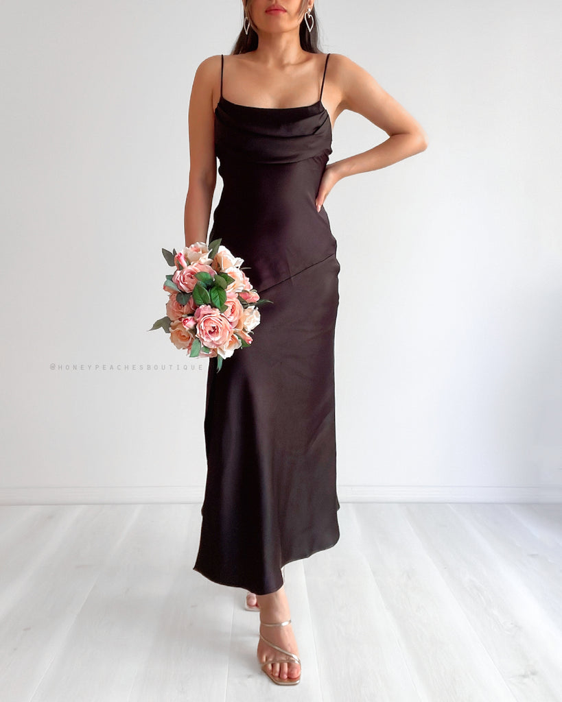 Davina Midi Dress - Black