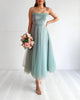 Daphne Tulle Midi Dress - Sage