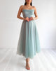 Daphne Tulle Midi Dress - Sage