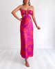 Orchid Midi Dress - Fuchsia