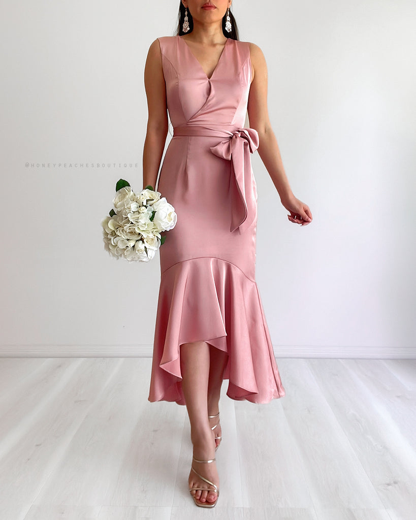 Elizabeth Midi Dress - Rose