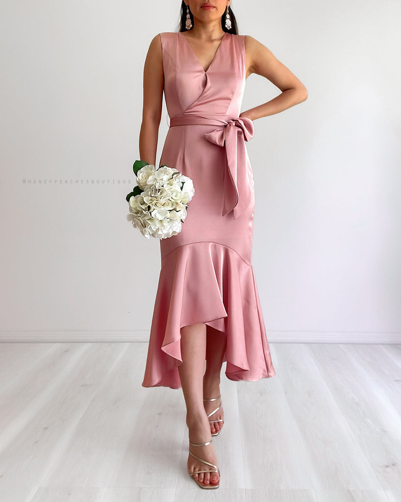 Elizabeth Midi Dress - Rose