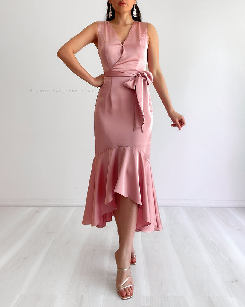 Elizabeth Midi Dress - Rose