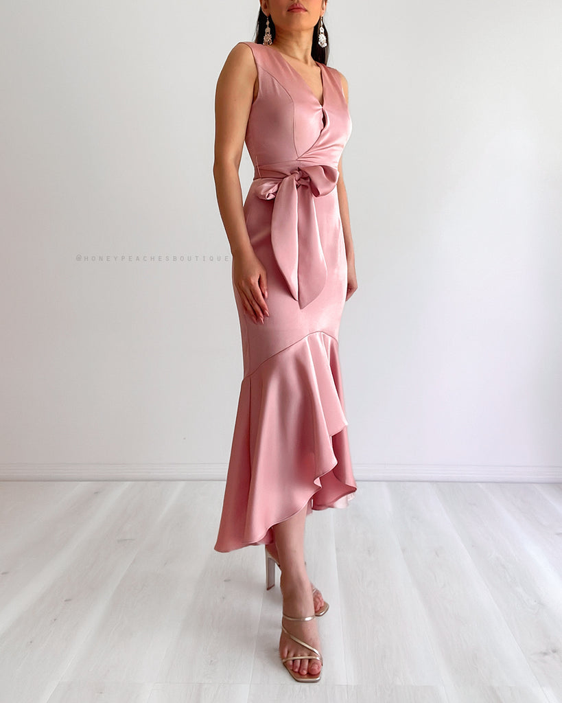 Elizabeth Midi Dress - Rose