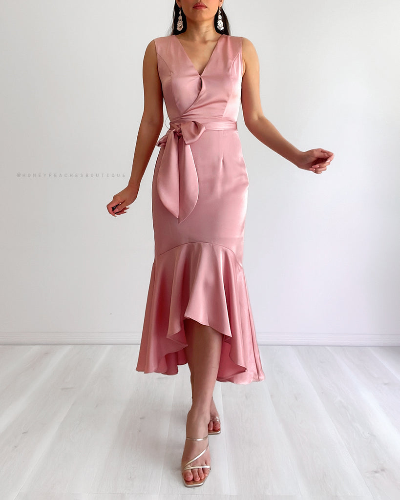 Elizabeth Midi Dress - Rose