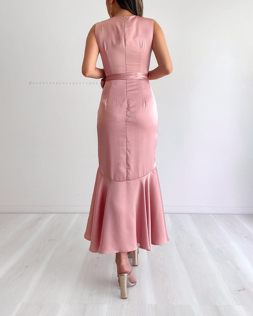 Elizabeth Midi Dress - Rose